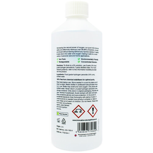 Food Grade Hydrogen Peroxide - Purest Grade 10% - 500ml 1