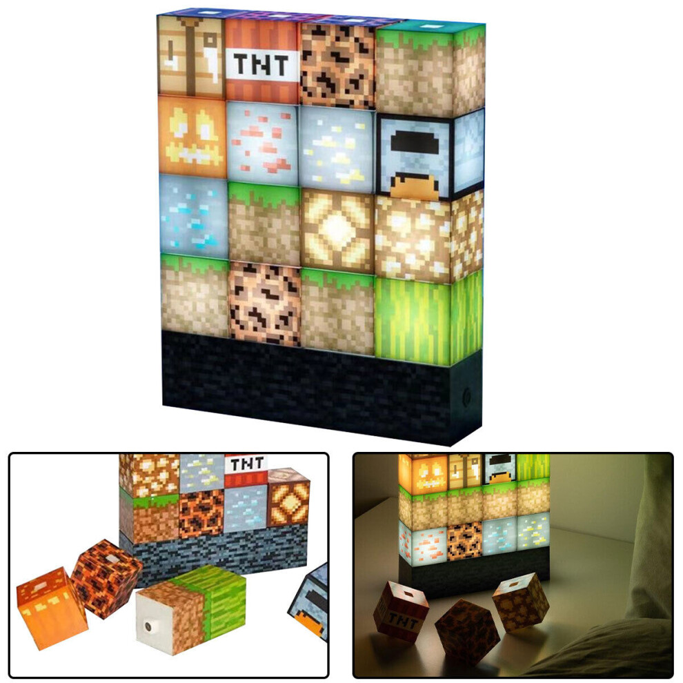 Minecraft Building Block Light Desk Lamp Bedroom Ningt Lights Kids Sleeping Light Game