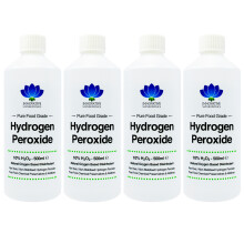 Food Grade Hydrogen Peroxide - Purest Grade 10% - 2 Litres (4 x 500ml)