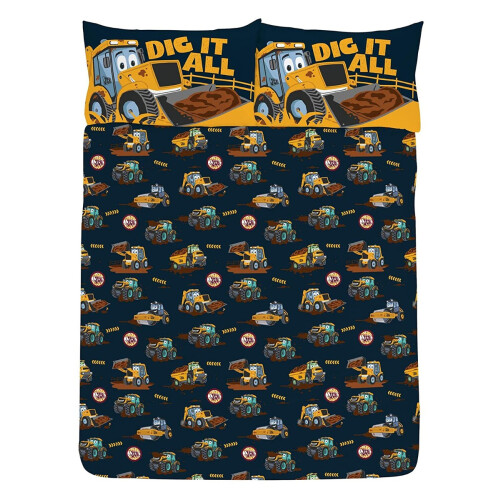 JCB (Junior) JCB Dig It Duvet Cover and Pillowcase Set 1