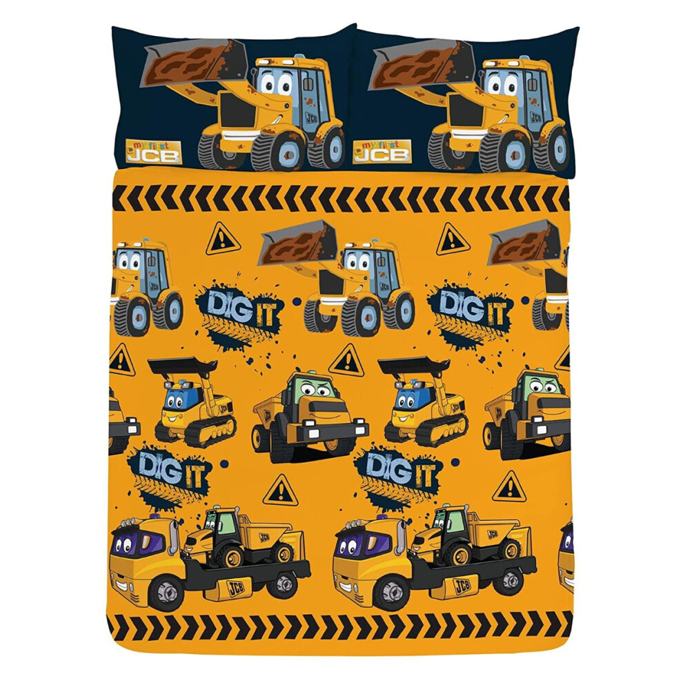 (Junior) JCB Dig It Duvet Cover and Pillowcase Set