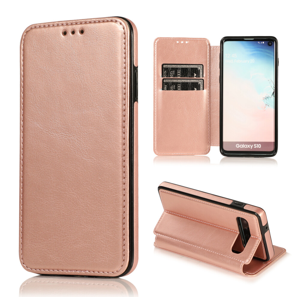 Mingdu (Samsung S10 Plus, Pink) Samsung Galaxy S10/ S20/ S21/ S22/ S23 Ultra Plus Case Leather Wallet Flip Phone Case