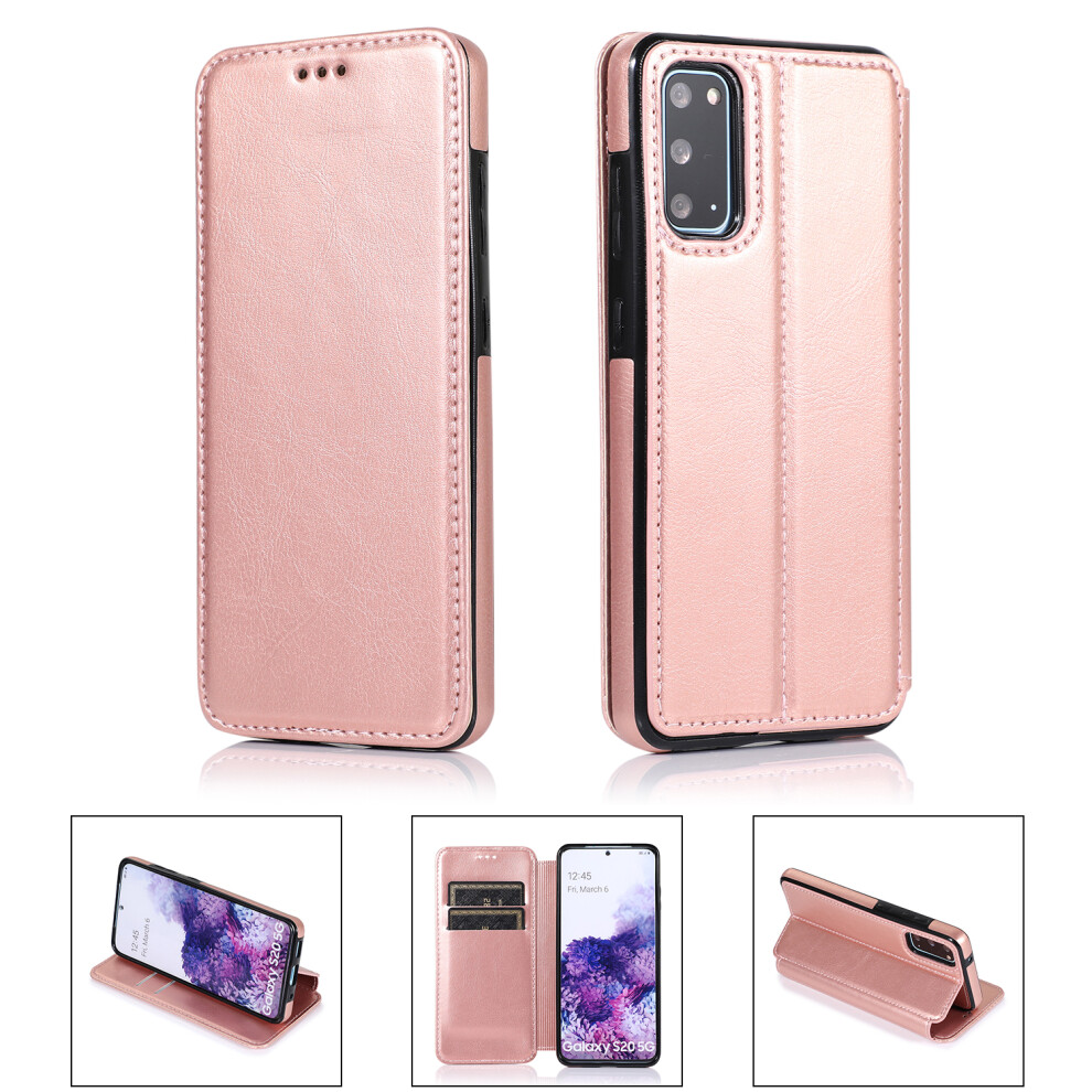 Mingdu (Samsung S20 Plus, Pink) Samsung Galaxy S10/ S20/ S21/ S22/ S23 Ultra Plus Case Leather Wallet Flip Phone Case