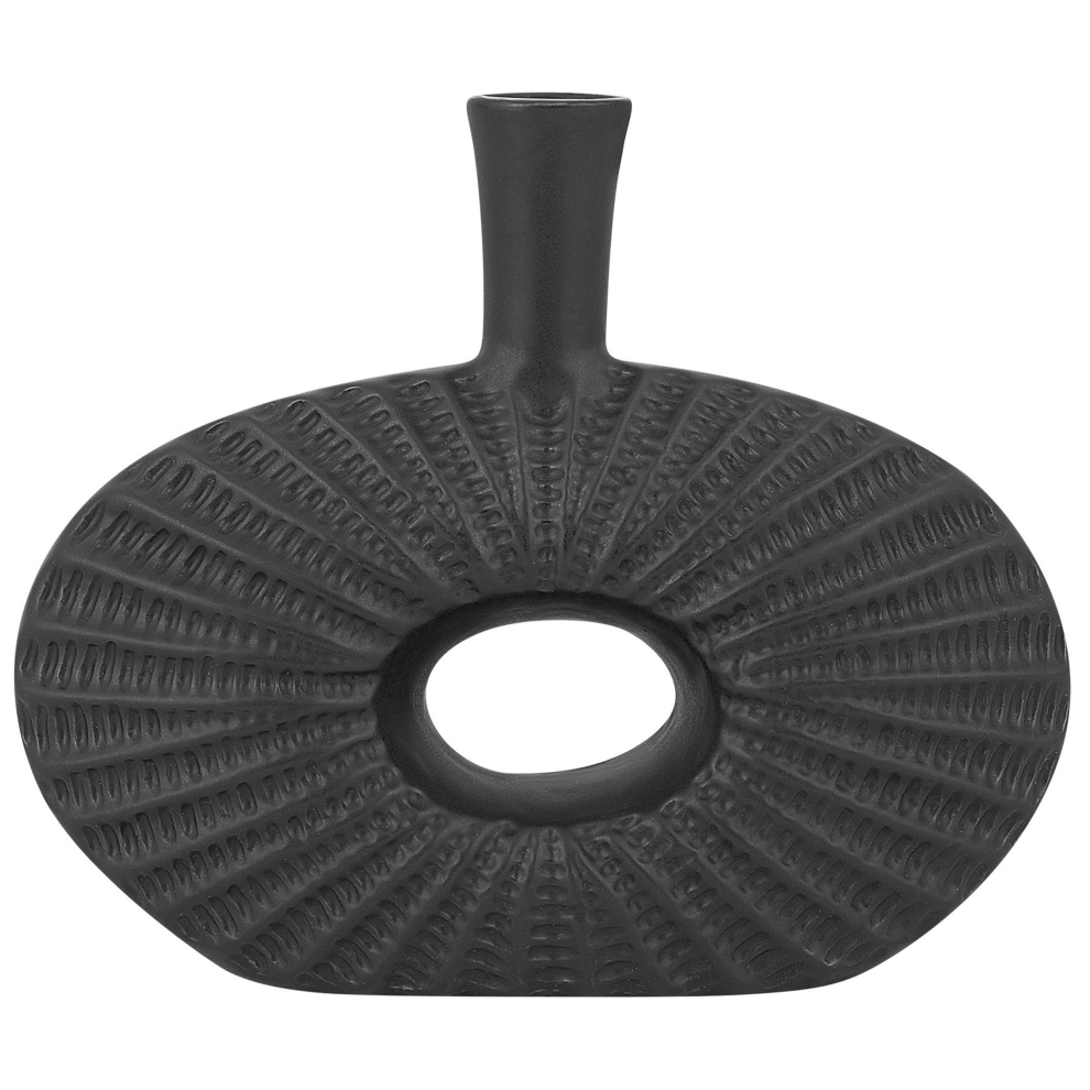 Decorative Vase ARWAD Stoneware 24 cm Black