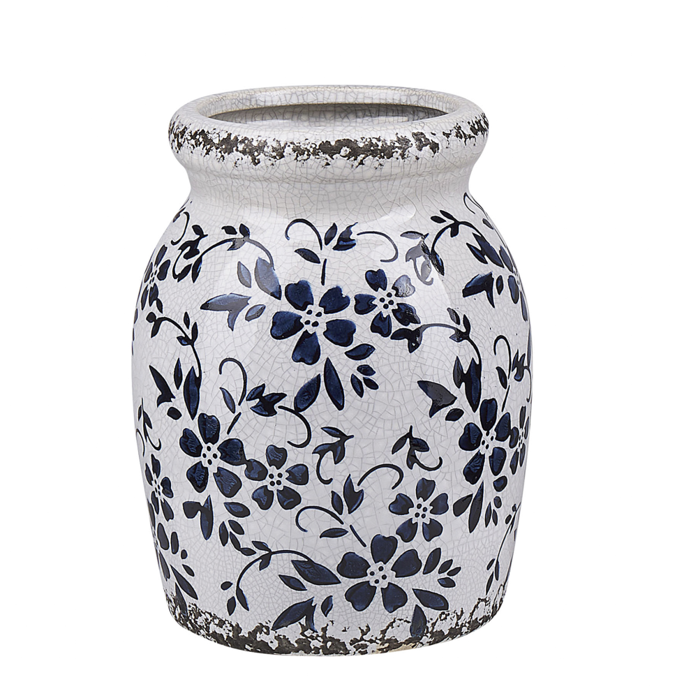 Flower Vase AMIDA Stoneware 18 cm White