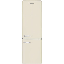 Amica Satin Beige Fridge Freezer - E Rated, Energy Efficient Kitchen Appliance