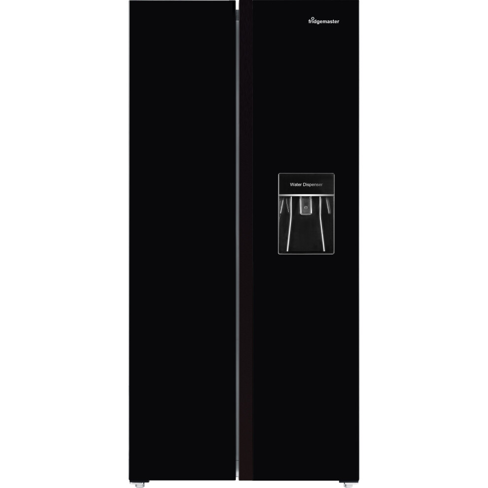 Fridgemaster American Fridge Freezer - Black - E Rated