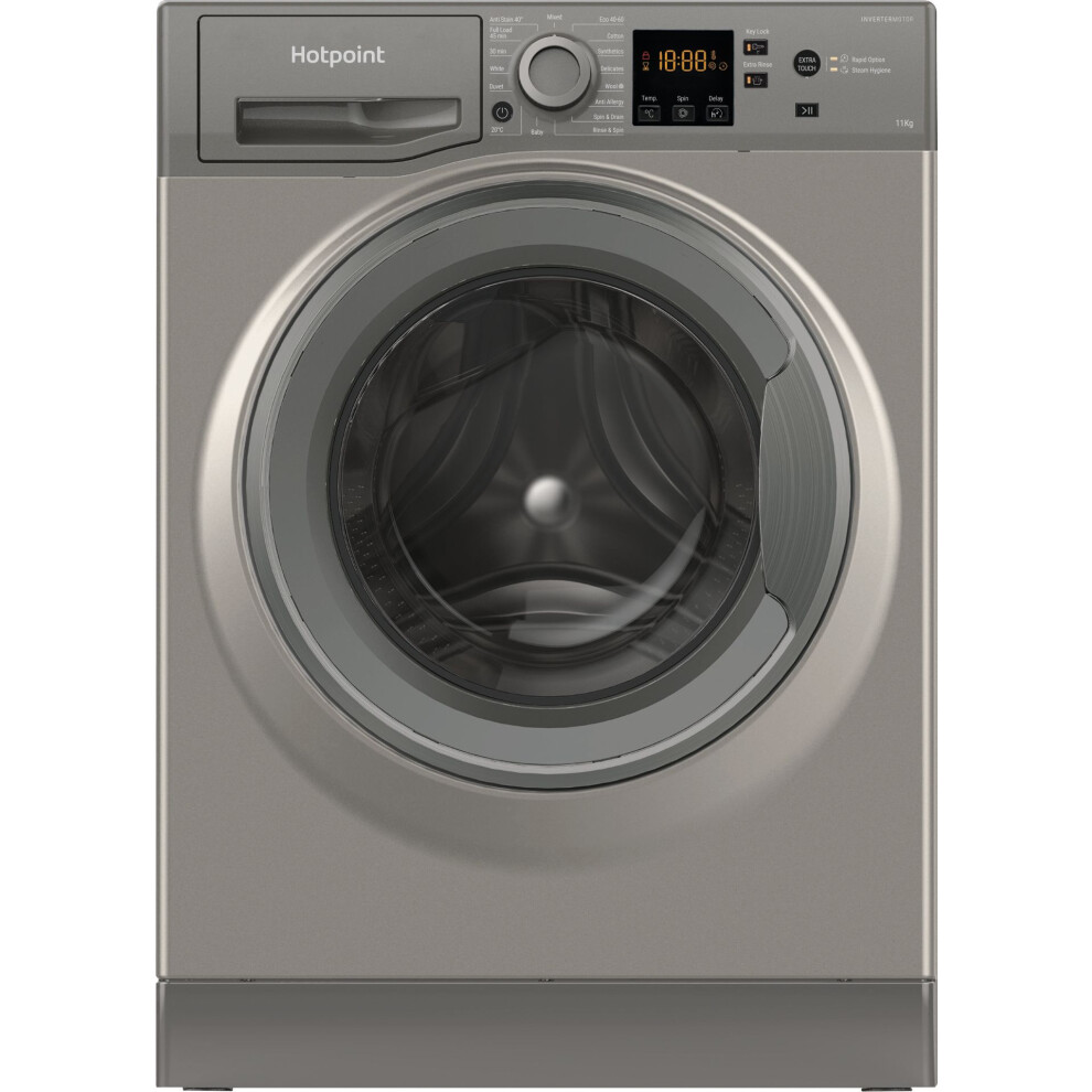 Hotpoint NSWM 1146 GG UK 11kg Washing Machine with 1400 rpm - Graphite - A Rated