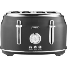 Tower T20065BLK 4 Slice Toaster - Black