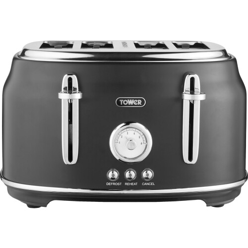 Tower Tower T20065BLK 4 Slice Toaster - Black