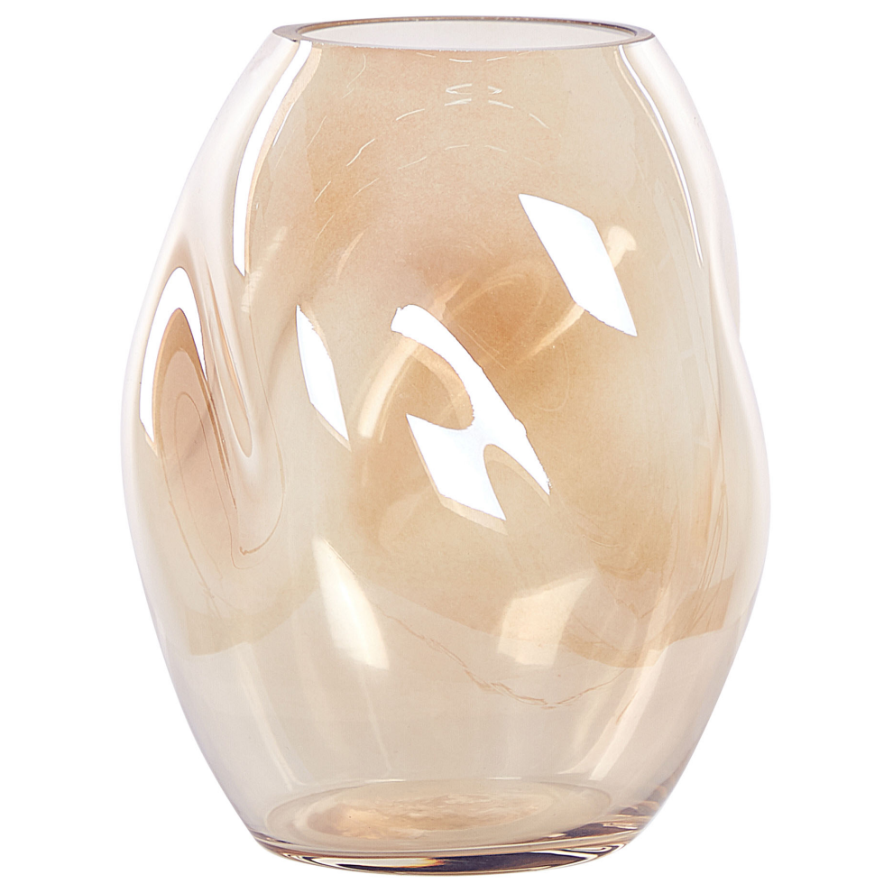 Flower Vase GERAKINI Glass 20 cm Orange