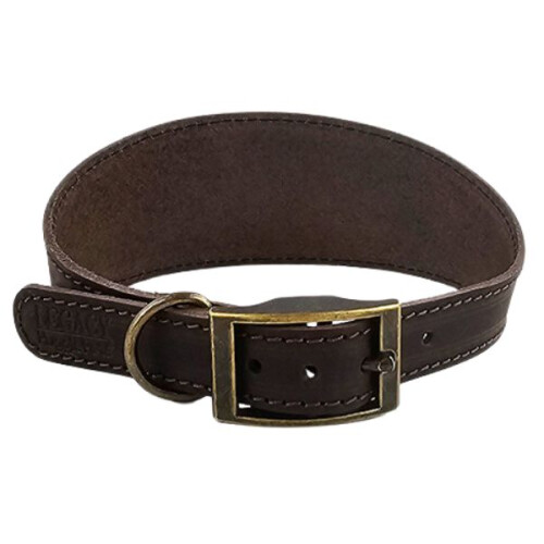 HugglePets (Medium, Khaki) HugglePets Leather Hound Dog Collar