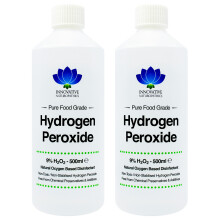 Food Grade Hydrogen Peroxide - Purest Grade 9% - 1 Litre (2 x 500ml)