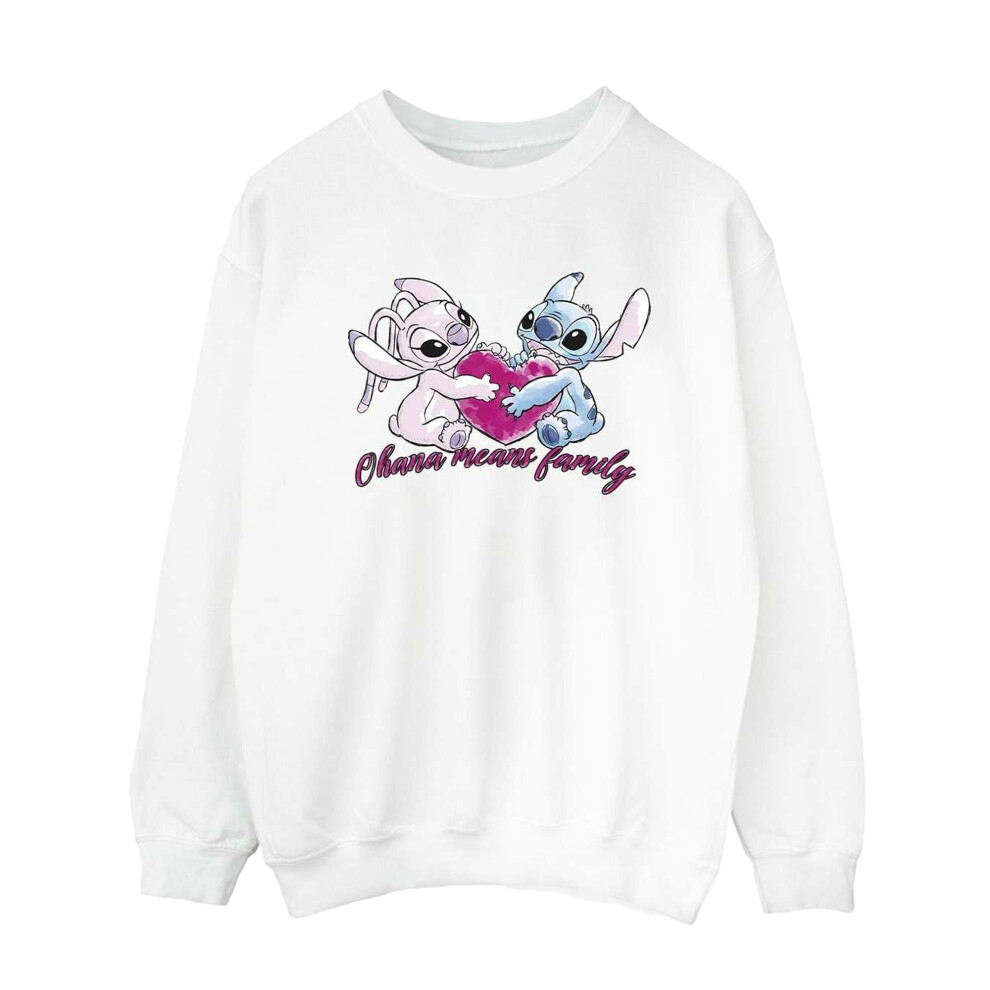 Lilo And Stitch Ohana Heart With Angel Sweatshirt