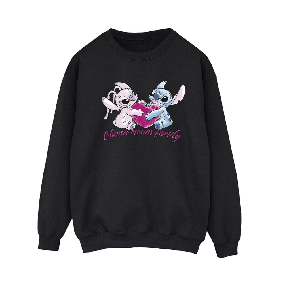 Lilo And Stitch Ohana Heart With Angel Sweatshirt