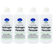 Food Grade Hydrogen Peroxide - Purest Grade 9% - 2 Litres (4 x 500ml)