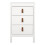 Barcelona Bedside Table 3 Drawers in White 3