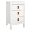 Barcelona Bedside Table 3 Drawers in White 1