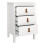 Barcelona Bedside Table 3 Drawers in White 7