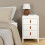 Barcelona Bedside Table 3 Drawers in White 8