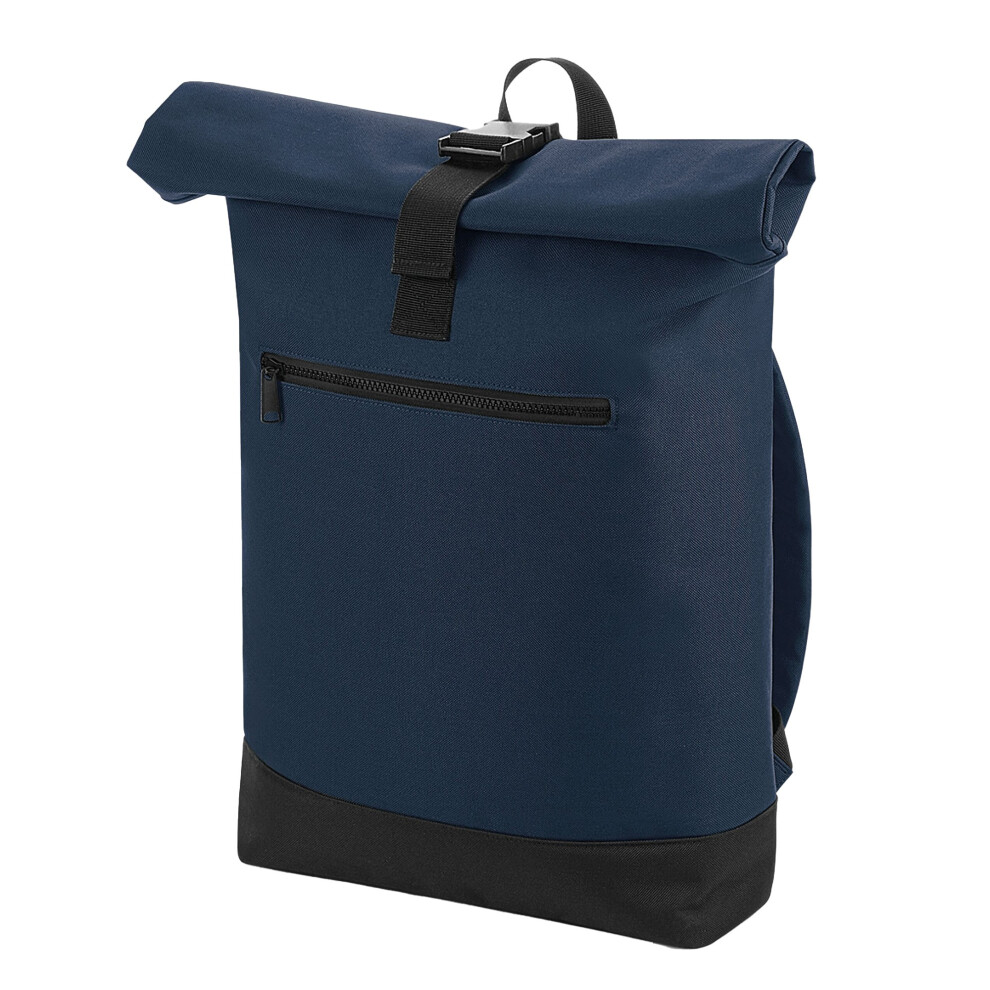 (One Size, French Navy) Bagbase Roll Top Backpack