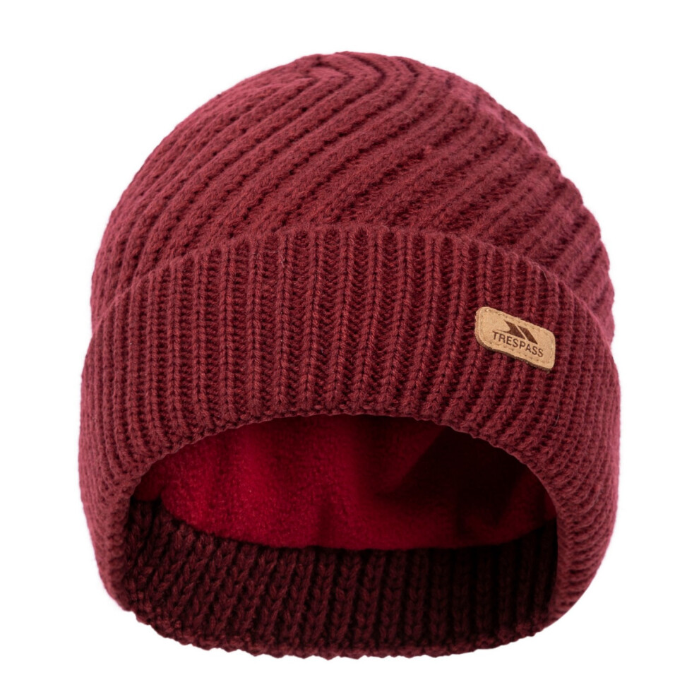 (One Size, Dark Cherry) Trespass Womens/Ladies Twisted Knitted Beanie