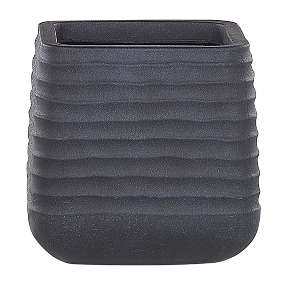 Plant Pot PARIKIA Synthetic Material 28 cm Black