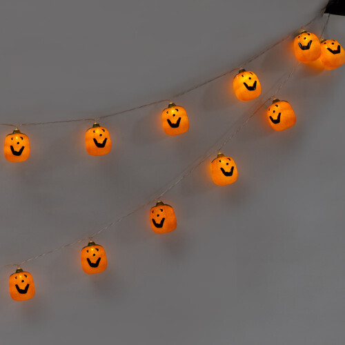 Living And Home Halloween Pumpkin Battery Powered LED String Lights 1