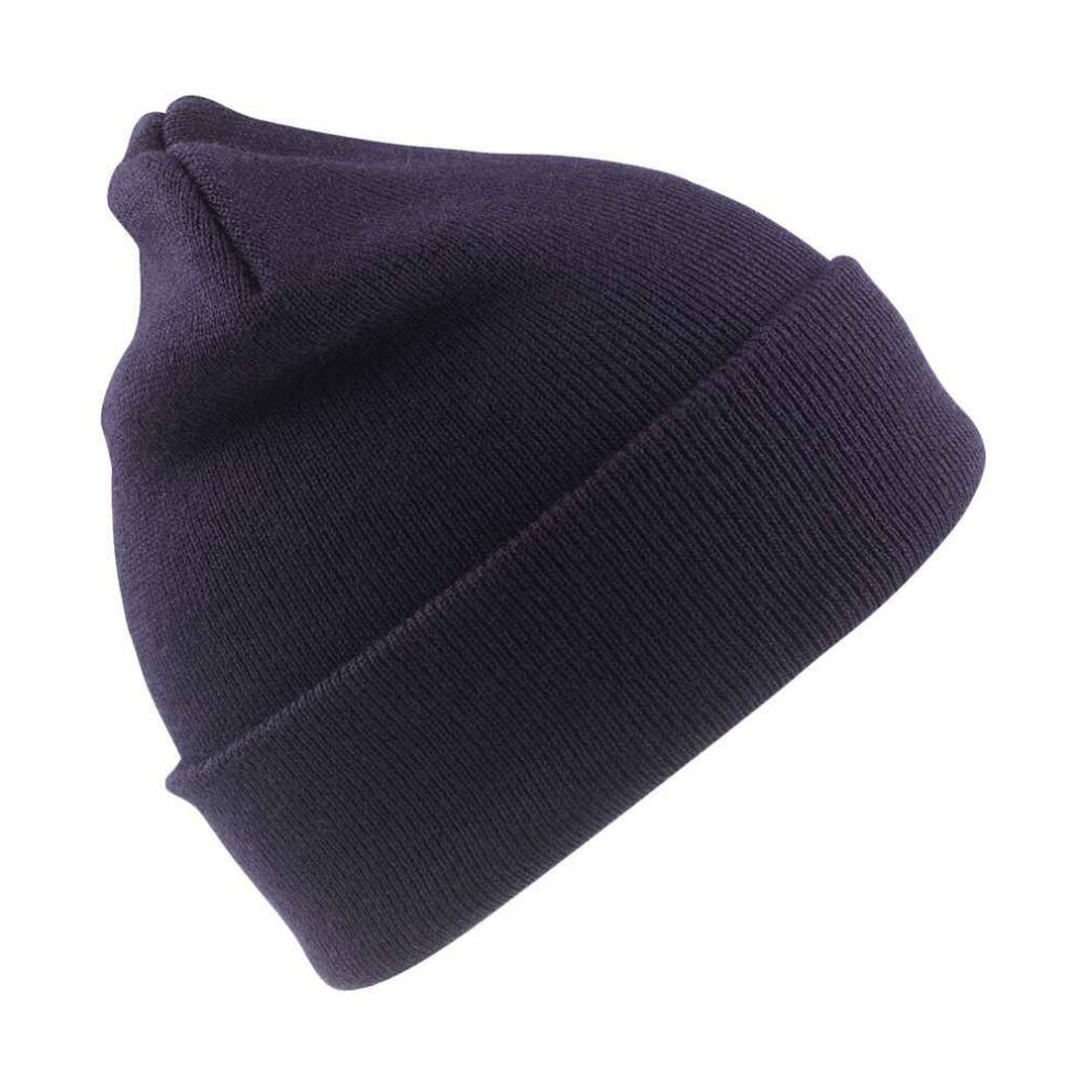 (One Size, Navy) Result Genuine Recycled Mens Woolly Ski Hat