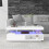 Coffee Table with 2 Drawer Storage, with 16-Color Led Lights, White 9