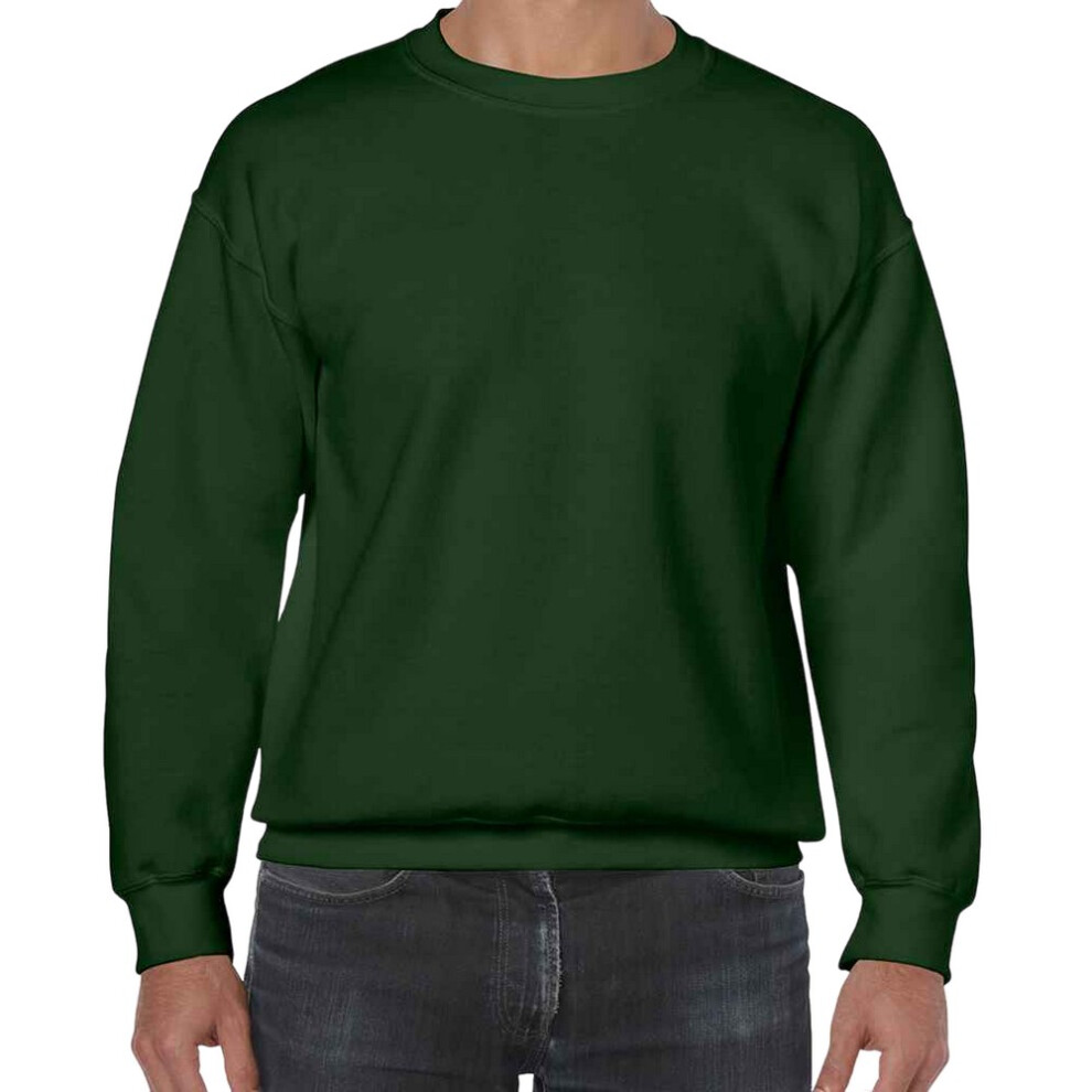 (S, Forest Green) Gildan Mens Heavy Blend Sweatshirt
