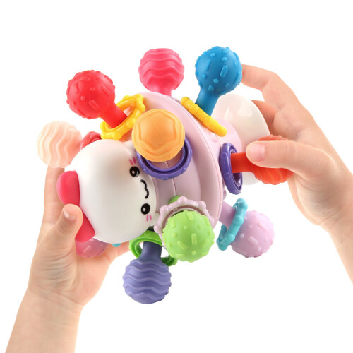 (Blue) Manhattan Ball Baby Rattle & Sensory Teether Toy 2