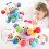 (Blue) Manhattan Ball Baby Rattle & Sensory Teether Toy 12