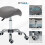 Homcom HOMCOM PU Leather Saddle Stool w/ Moulded Padded Seat Adjustable Height Grey 5