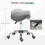 Homcom HOMCOM PU Leather Saddle Stool w/ Moulded Padded Seat Adjustable Height Grey 3