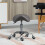 Homcom HOMCOM PU Leather Saddle Stool w/ Moulded Padded Seat Adjustable Height Grey 6