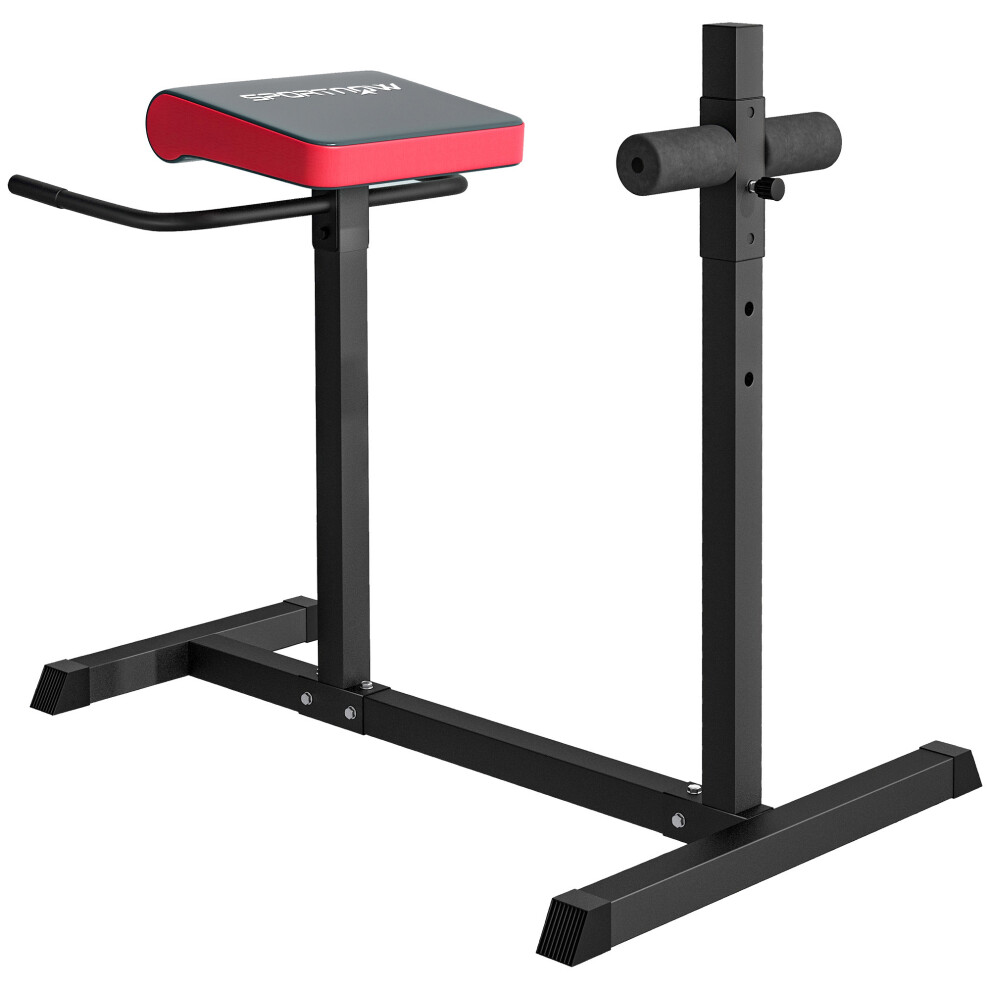 Back Extension Roman Chair, Hyperextension Bench With Adjustable Leg Roller