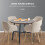Homcom HOMCOM 80cm Round Kitchen Table, Dining Table for Small Spaces, Steel Leg 4