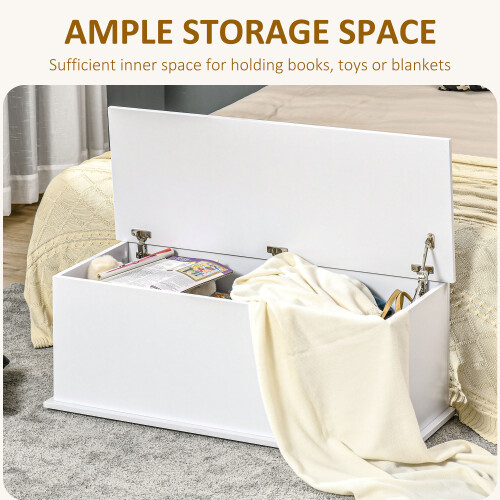 Homcom HOMCOM Storage Chest With Lid, 113L Storage Box, White 2