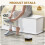 Homcom HOMCOM Storage Chest With Lid, 113L Storage Box, White 5