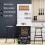 Homcom HOMCOM Multi-Functional Folding Wall-Mounted Drop-Leaf Table w/Chalkboard Shelf 3