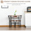 Homcom HOMCOM 3-Piece Bar Table Set 2 Stools Industrial Dining Room W/ Storage Shelf 4