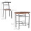 Homcom HOMCOM 3-Piece Bar Table Set 2 Stools Industrial Dining Room W/ Storage Shelf 2