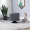 Homcom HOMCOM 360 Swivel Foot Stool PU Footstool with Thick Padding, Grey 7