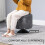 Homcom HOMCOM 360 Swivel Foot Stool PU Footstool with Thick Padding, Grey 6