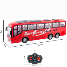 (red) Controlled Car Tour Bus School Bus Model With LED Radio Control Machine