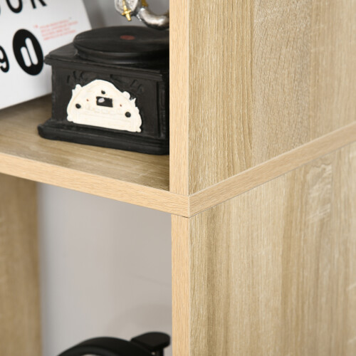 Homcom HOMCOM Multipurpose 8-Grid Bookshelf Decorative Shelf, Bathroom, Kitchen Oak 1