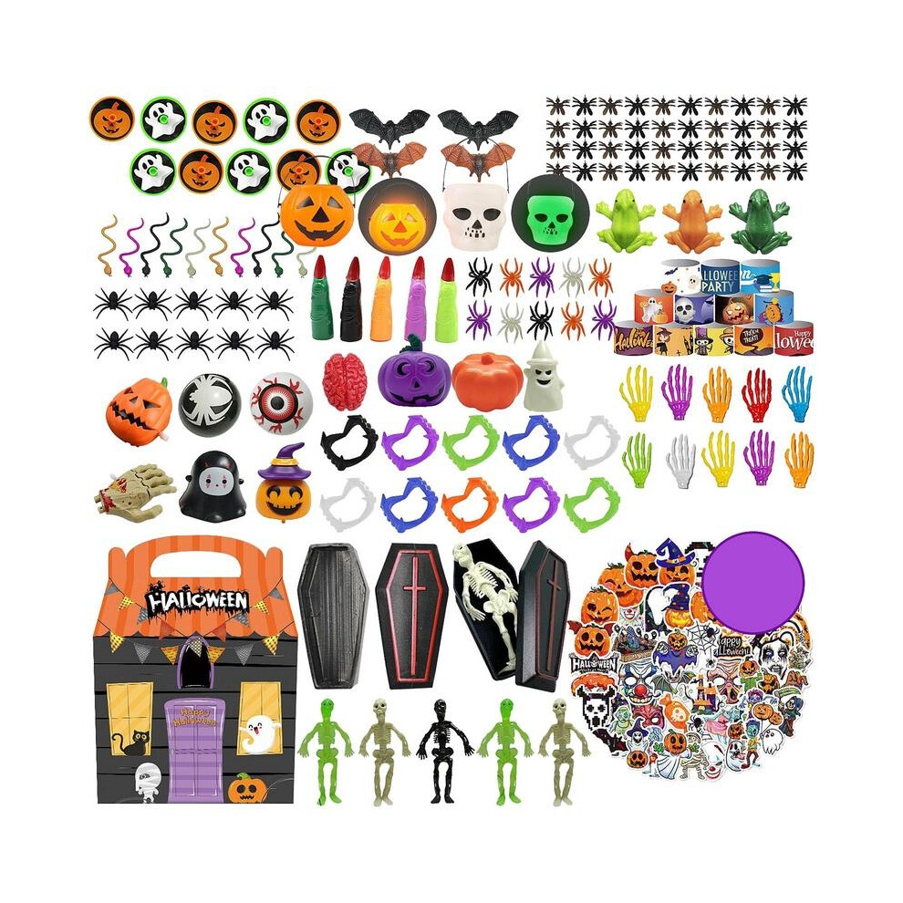 Halloween Fidget Toys Pack 200PCS Halloween Fidget Sensory Pop Toys Packs For Kids Halloween Party Favors Halloween Treat Bags-image-OPC-PF85G8T-NEW