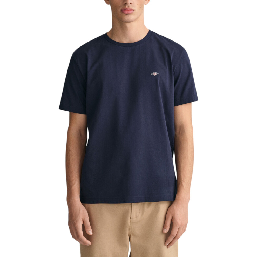 Gant (Navy, Xl) Mens T Shirts Shield Cotton Summer Casual Tee