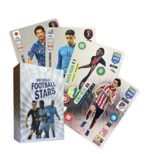 (55pcs Sliver Football Cards) World Cup Football Card Basketball Super Stars Cards 55PCS Collection League Cards Toy Kids Gift